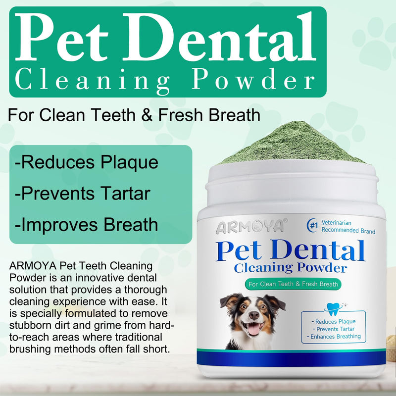 Dog Dental Powder - Teeth Cleaning Powder for Dogs - Dental Powder for Dogs - Dog Dental Care - Plaque & Bad Breath Off Powder Dog - Dental Care Supplies for Small - Medium - Large Dogs - PawsPlanet Australia