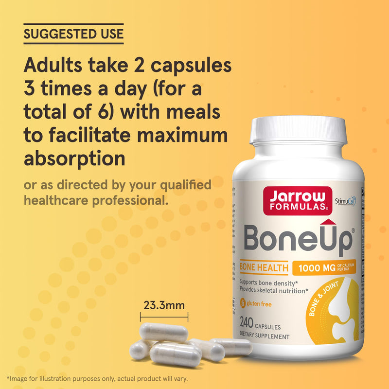 [Australia] - Jarrow Formulas BoneUp for Bone Density - Vitamin D3 and K2, Calcium Support, 240 Capsules, Promotes Skeletal Nutrition, Up to 40 Days Supply Unflavored 240 Count (Pack of 1) 