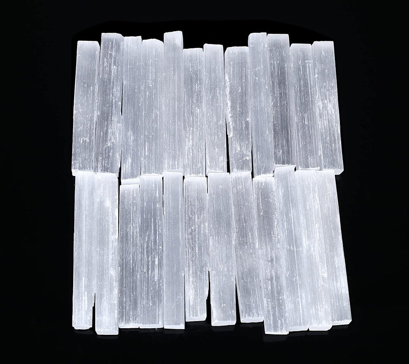 [Australia] - XIANNVXI 4 Inches Selenite Sticks 12PC Large Selenite Crystal Wands White Raw Rough Crystals Bulk for Healing Reiki Metaphysical Energy Drawing Protection Wiccan Altar Supplies 4 Inch-12pc 