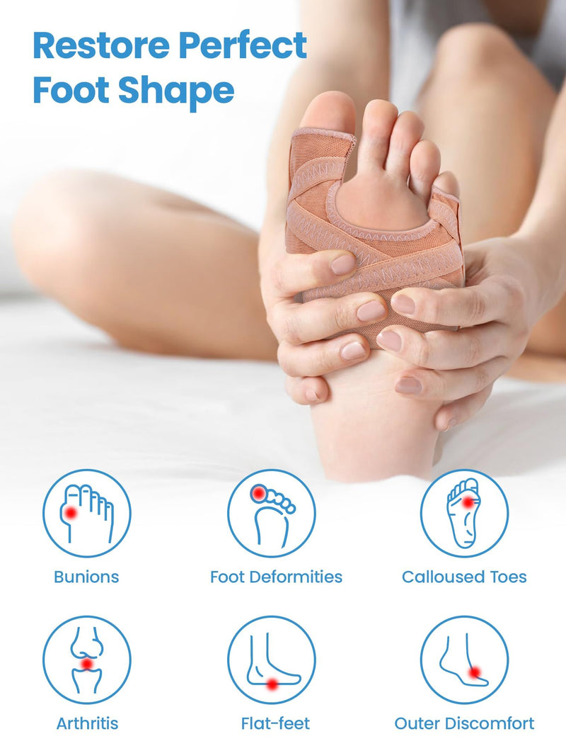 [Australia] - Bunion Corrector, Breathable Big Toe Straightener for Women and Men, Treatmedy Bunion Fix and Relief(1 Pair) Small 