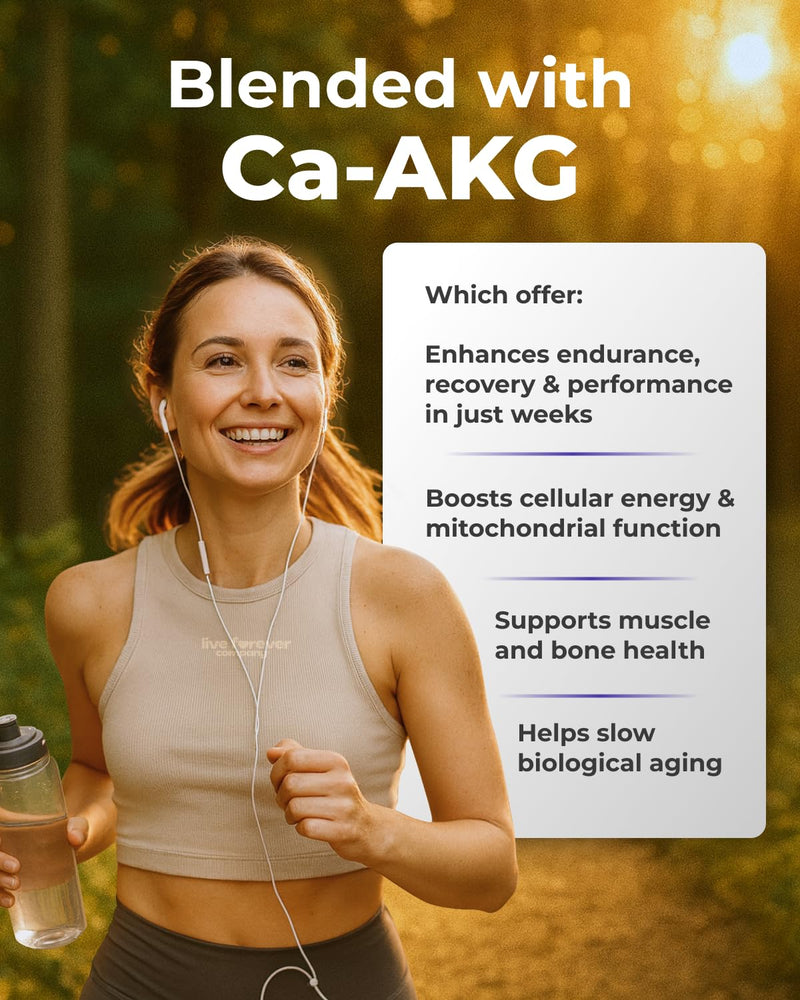 Liposomal NAD+ Supplement 500MG with 250MG Ca-AKG, Max Absorption, Support Cellular Energy & Healthy Aging, 60 Capsules