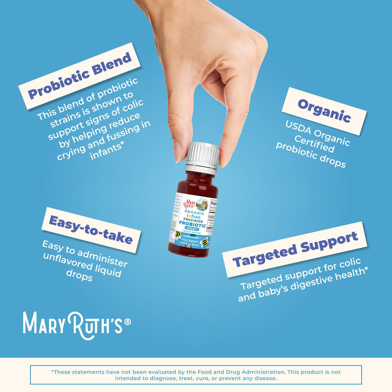 [Australia] - MaryRuth's Baby Probiotic Drops Liquid Precision Probiotics for Digestive Health | Colic Calm | Occasional Colic Baby Relief | USDA Organic | Vegan | Baby Essentials| 30 Servings Infant 