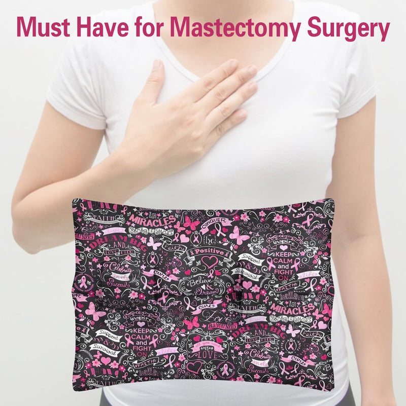[Australia] - Chemo Port Pillow,Post Heart Surgery Pillows for Pacemaker Seatbelt Protection,Mastectomy Pillow,Chemotherapy Must Haves for Women Cancer Care Gifts Pink 