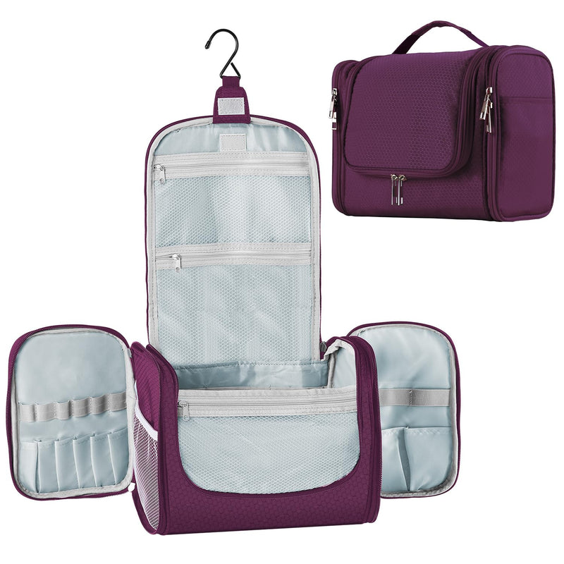 Large Toiletry Bag Purple and Nail Polish Bag Purple