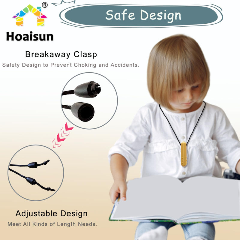[Australia] - Chew Necklaces for Sensory Kids, 6 Pack Sensory Chew Necklaces for Boys and Girls with Autism, ADHD, SPD, Chewing (Morandi) 