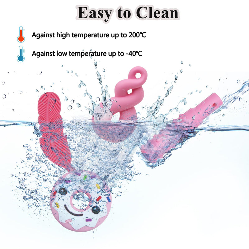[Australia] - Chew Necklaces for Sensory Kids, Silicone Chewy Necklace Sensory Stim Toy for Girls Boys, 6 Pack Sensory Chew Toys for Kids Teens Adults with Autism Anxiety ADHD SPD or Other Sensory Needs - Pink Pink Sloth 