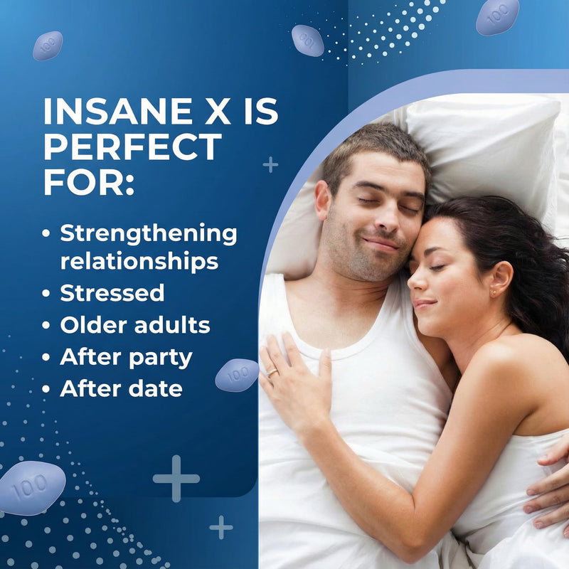 INSANE X - 20 Extra Strong Pills for Men UK - Natural Fast-Acting Maca Ginseng Tablets for Men - for Enhanced Performance