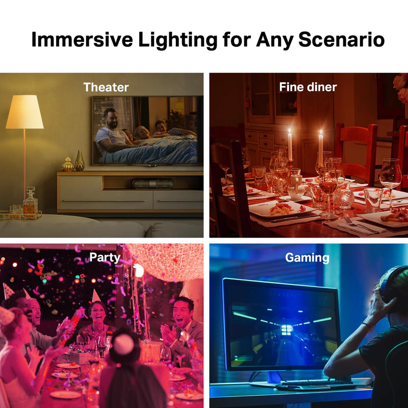 [Australia] - TP-Link Tapo Smart Light Bulbs, 16M Colors RGBW, Dimmable, Compatible with Alexa and Google Home, A19, 60W Equivalent, 800LM CRI>90, 2.4GHz WiFi only, No Hub Required, Tapo L530E(4-Pack) 800LM, Works w/ Alexa & Google 4 Pack 