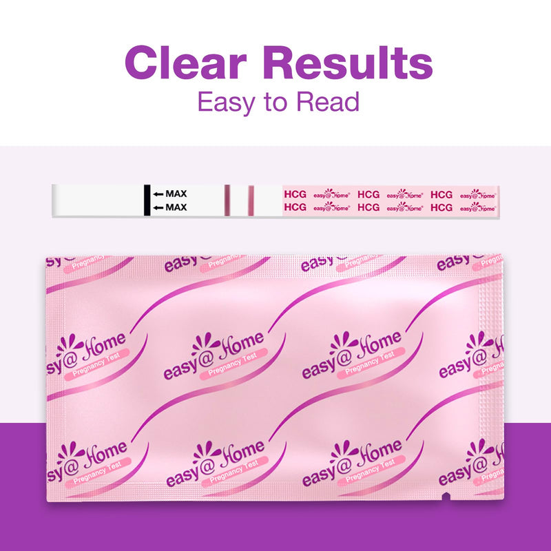 easy@Home 40 Pack Pregnancy Test Strips with Urine Cups, hCG Tests | Early detection hCG tests for home use with 40 individually sealed strips and urine cups, designed for trying to conceive. 40 Count (Pack of 1)
