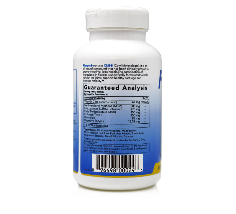 with CM8 Chewable Tablets for Joint Pain Relief in Dogs; Hip & Joint Pain Supplement Containing Cetyl Myristoleate (CM8) & Glucosamine: Single Bottle - 60 Chewable Tablets - PawsPlanet Australia