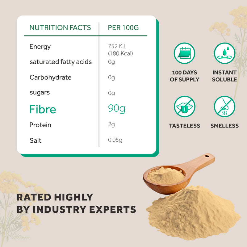 LALEA Organic Acacia Fibre Powder 600 g – Prebiotic Fibre Supplement, 90% Soluble Fibre from Acacia Gum (Gum Arabic) – Gut Health, Digestive Support – Vegan, Keto, Gluten-Free