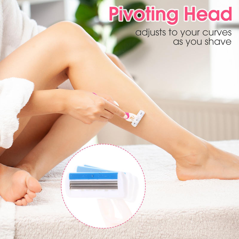 [Australia] - 24 Pcs Sensitive Women's Disposable Razors Bulk 3 Blade Sensitive Skin Disposable Razors for Women Individually Packaged Travel Size Toiletries Ideal for Hotel Travel Donate Daily Use 24 
