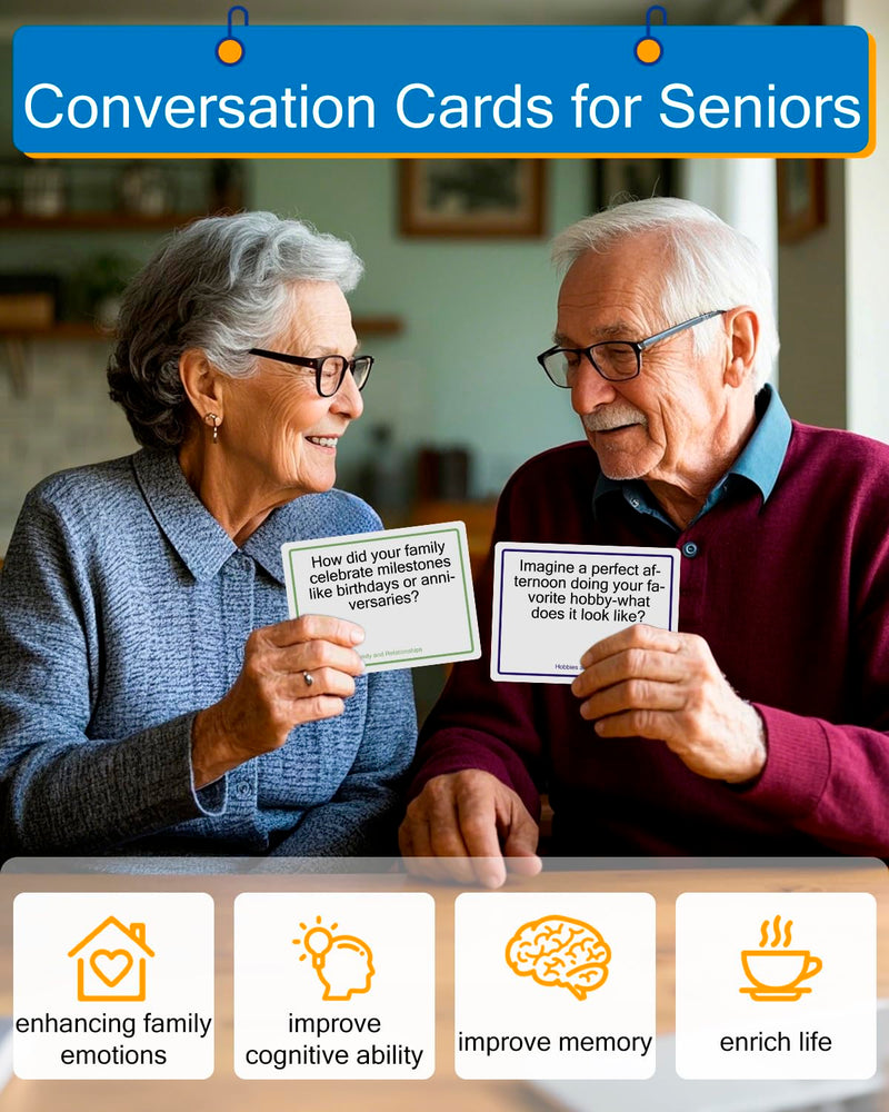 [Australia] - Conversation Cards for Seniors Alzheimer Products for Elderly Dementia Activities for Patients Memory Game for Men Women 