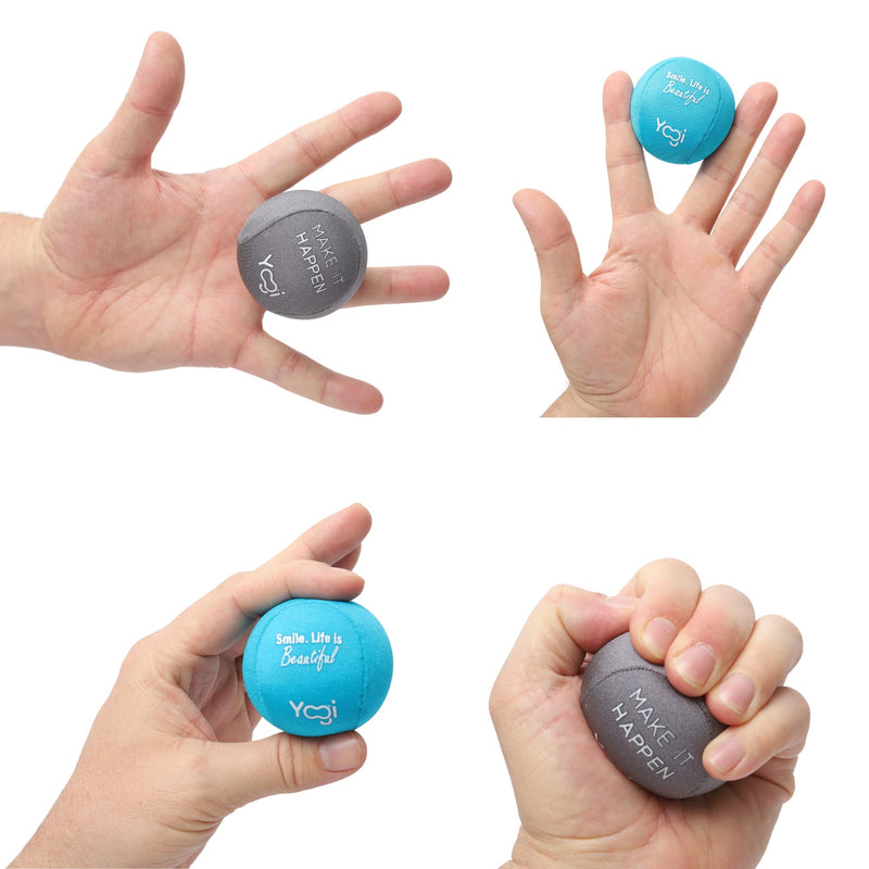 [Australia] - Yogi Stress Balls - Stress Ball with Finger Grip Strap, Stress Balls for Adults, Grip Strength Trainer Squeeze Balls, Anxiety Stress Relief, Fidget Handball, Squish Ball - 2 Pack 2Pack 
