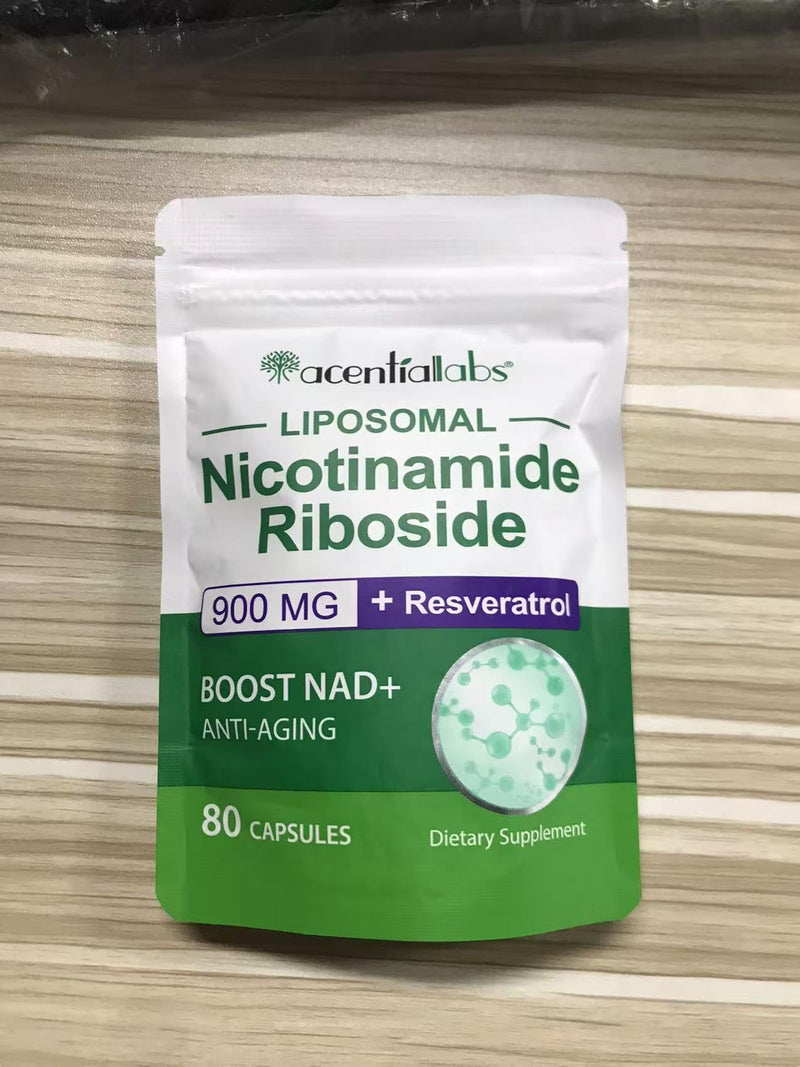 Liposomal NAD Supplement with Trans Resveratrol,80 Capsules + 900mg,NAD Resveratrol Supplement for Support Cellular Energy & Healthy Aging