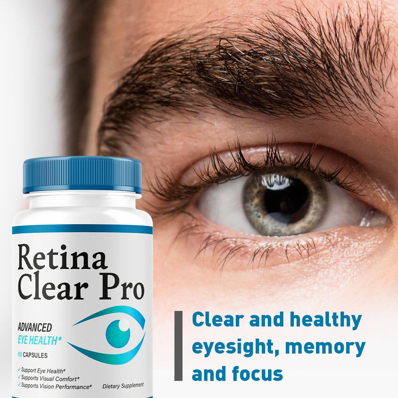 (5 Pack) Retina Clear Pro Capsules - Official Retina Clear Pro Advanced Eye Health Support Pills, Natural RetinaClear Supplement Vitamins Overall Wellness & Support Reviews, 300 Capsules for 5 Months 60 Count (Pack of 5)