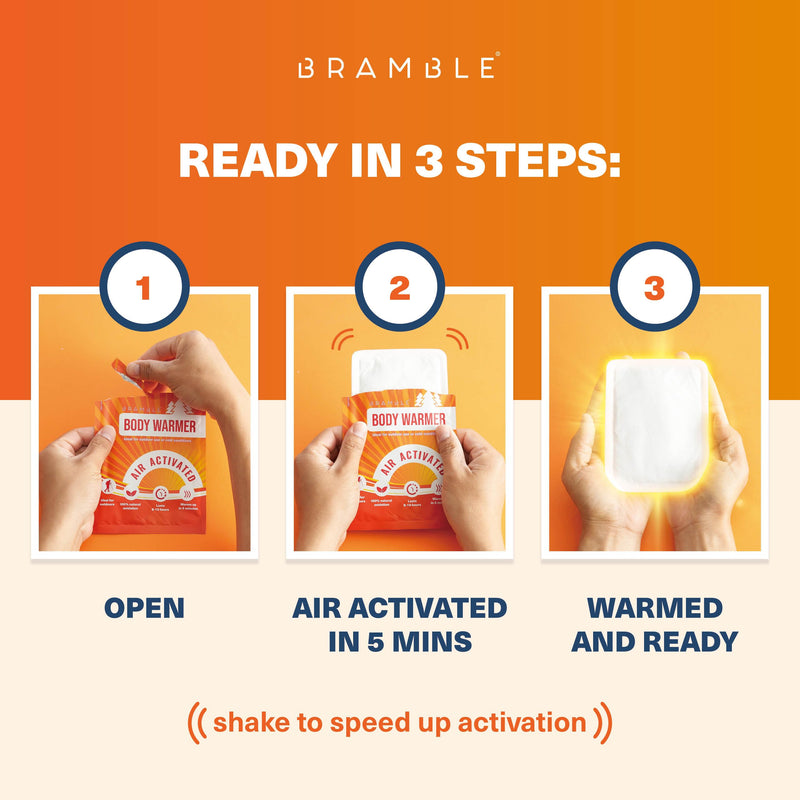 [Australia] - BRAMBLE 40 pack air-activated heat patches, heat pads, back warmers - back, legs, arms, shoulders - sports, outdoor, hiking, golf, football spectators (up to 8 hours) 