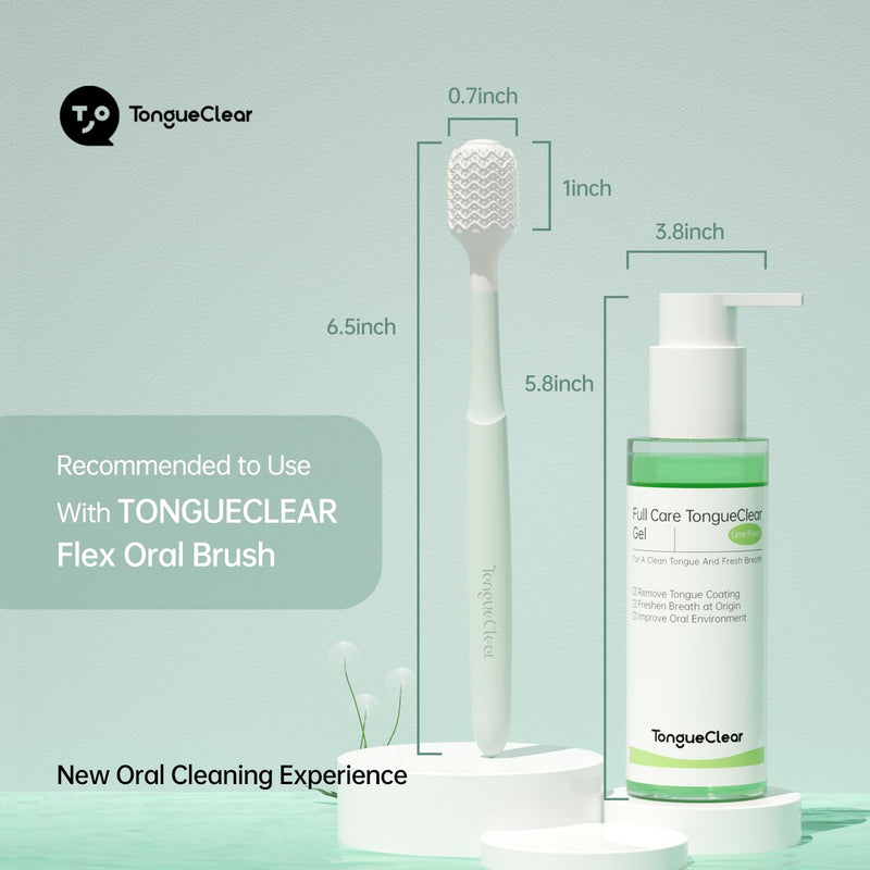 [Australia] - Oral cleaner & Gel Kit | Oral Mucosa Scraper to Fight Bad Breath and Halitosis | Mouth Odor Eliminator | Tongue Cleaner for Adults | Fresh Mint (Set of 1)… Oral Cleaner&Gel 