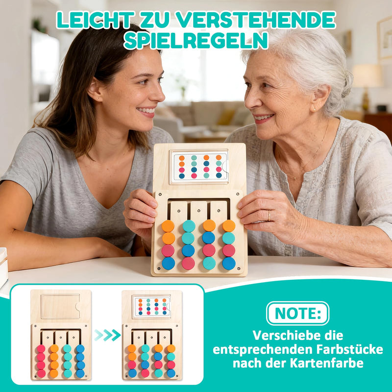 Games for Dementia, Wooden Dementia Games with 12 Cards, Colour Memory Activity for Dementia Sufferers