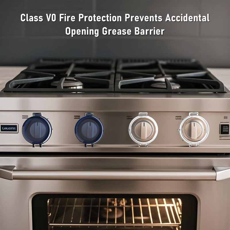 [Australia] - Stove knob Safety Covers for Child Upgraded Unlock Universal Size with Adult Two-Finger, Dual-Key Press Gas Stove Knob Locks Water Resistant Oil Resistant and High Temperature ResistantÔºà5 PackÔºâ 5 White 