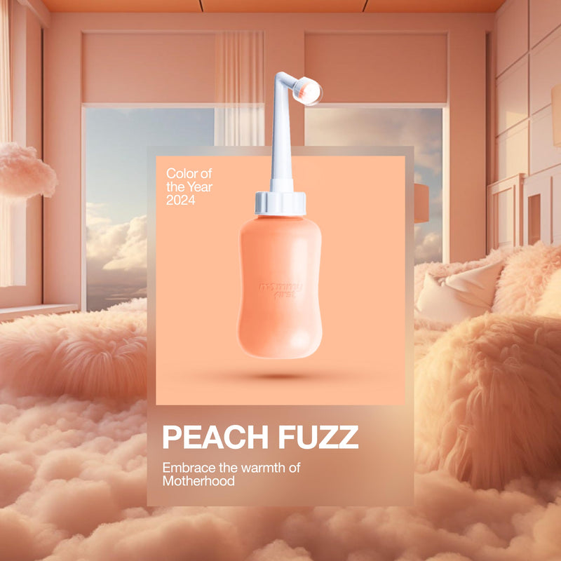 [Australia] - Mommy First¬Æ Peri Bottle for Postpartum Care | Upside Down Bottle for Perineal Cleansing and Recovery | Portable Bidet | Postpartum Essential | Peach 12.2 OZ 12.2 Ounce 
