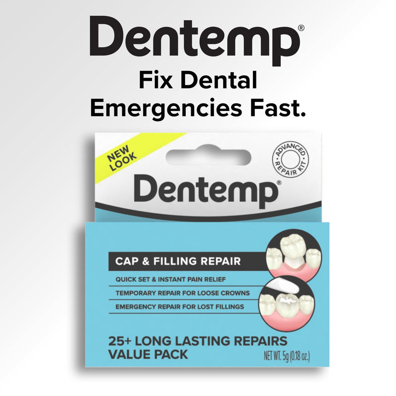[Australia] - Dentemp Maximum Strength Loose Cap and Lost Filling Repair - Dental Repair Kit for Instant Pain Relief - Value Pack (Packaging May Vary) 5g (Pack of 1) 