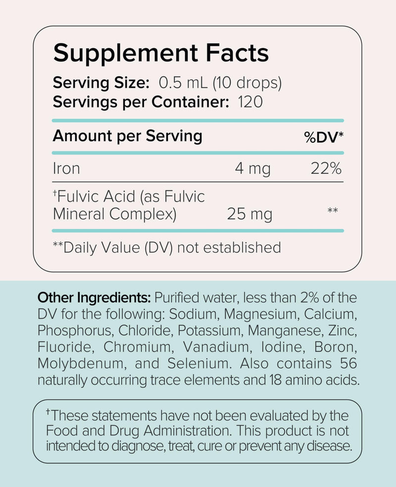 Goodness Lover Fulvic Mineral Drops, 100+ Trace Minerals, 120 Servings | Electrolytes | Polyphenols | Vitamins & Amino Acids | Unflavored | Vegan & Gluten-Free