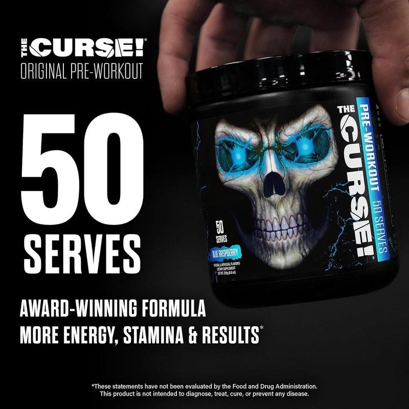 JNX Sports The Curse! Pre-Workout Powder – Watermelon, 250g | Energy, Focus & Endurance Booster | Beta-Alanine, Creatine, L-Citrulline, Caffeine