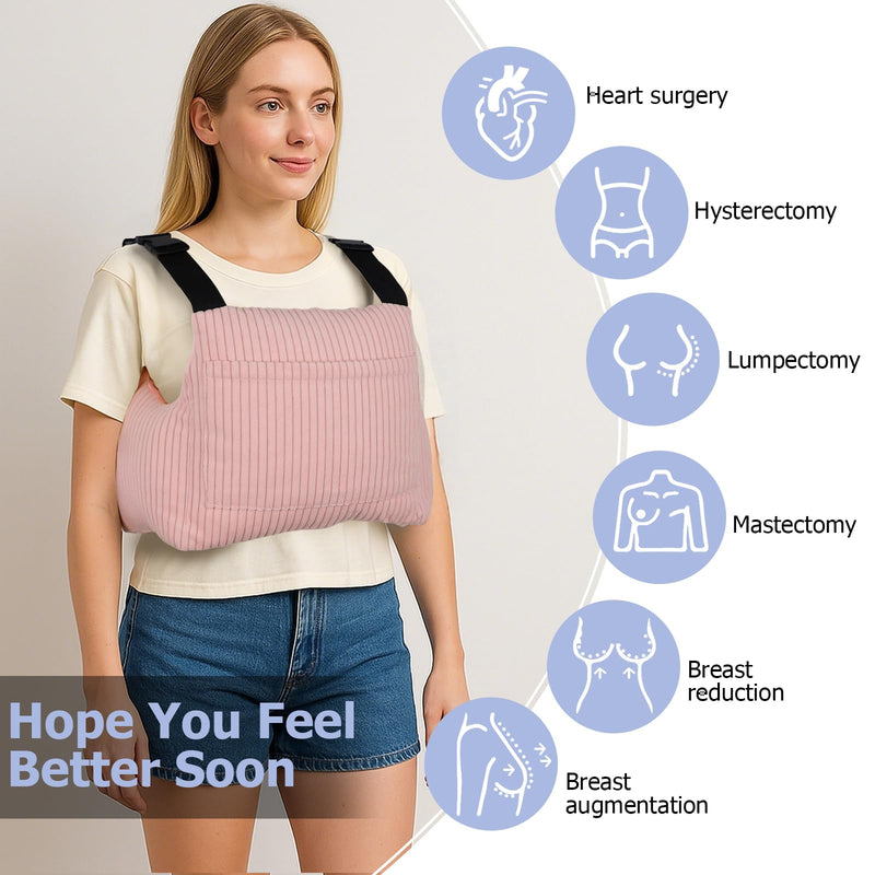 [Australia] - Mastectomy Pillows, Post Mastectomy Must Haves, Hysterectomy Pillow Lumpectomy Recovery Supplies, Breast Surgery Pillow, Gifts for Women Help for Recovery and Rest, Pink 