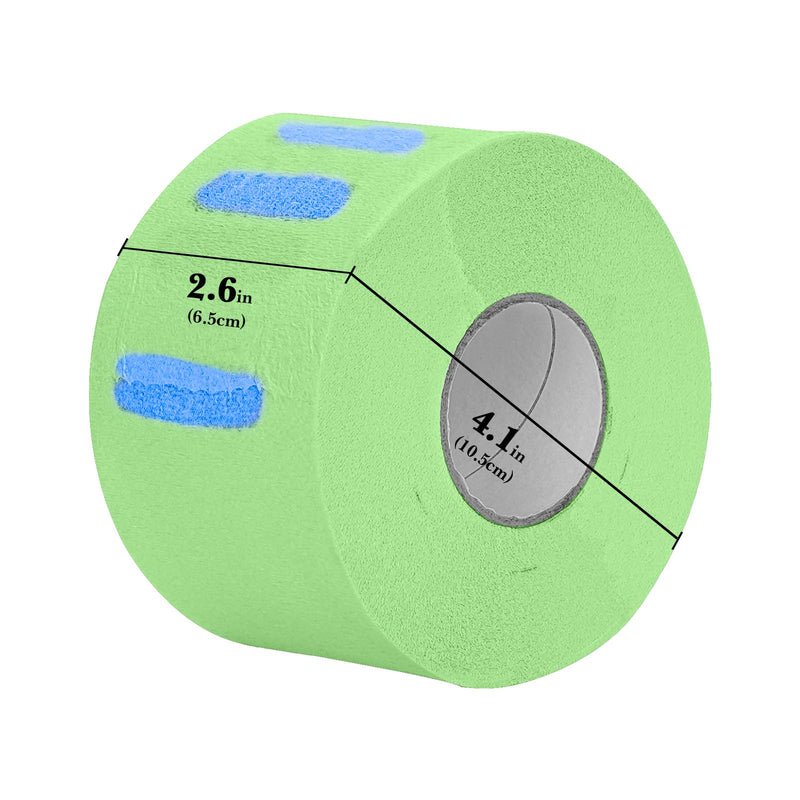 [Australia] - Hair Removal Strips - 5 Rolls, 500 Strips Green, Disposable & Flexible Paper Neck Strips for Salon Hair Cutting & Stylist, Water Resistant and Self-Adheres to Neck 