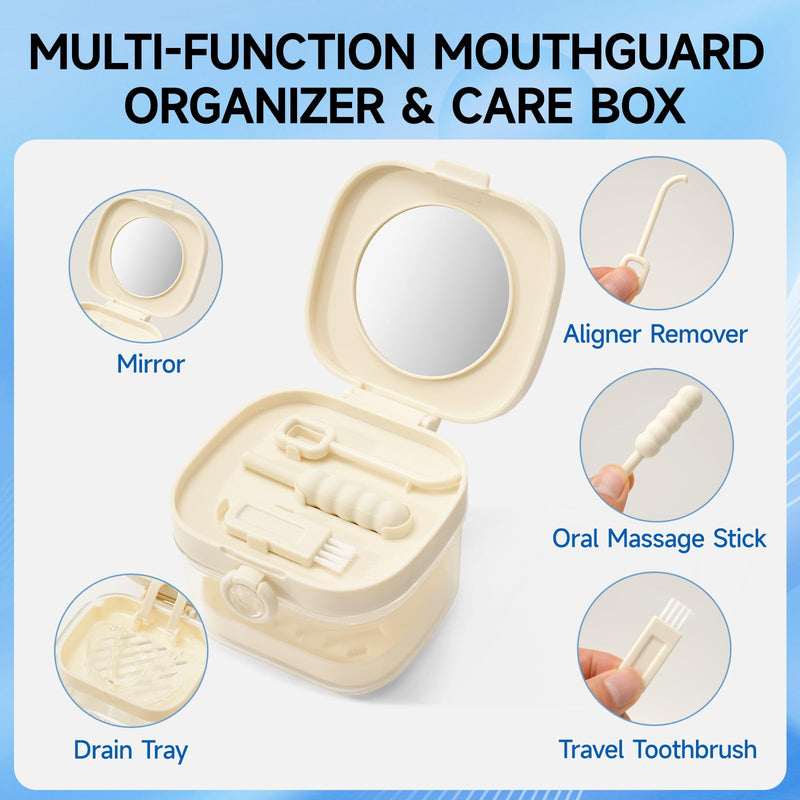 [Australia] - Mouth Guard for Grinding Teeth at Night，buluoushen Night Guards for Teeth Grinding，2 Size Mouth Guard for Sleeping，2 Travel Case 