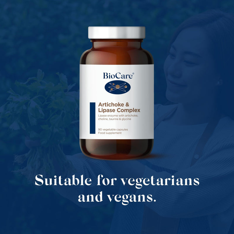BioCare Artichoke & Lipase Complex - with Choline, Artichoke Extract, Lipase, Taurine & Glycine - 90 Capsules