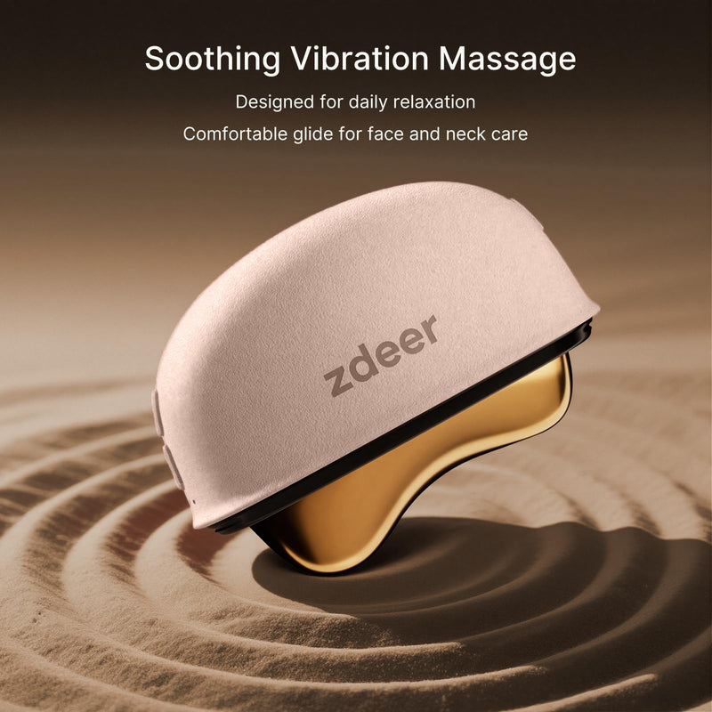 GS5 Electric Heated Gua Sha Tool, Red Light Face Massager, Pink | Brass Facial Massager with Vibration, Beauty Device for Face & Neck, Skin Firming Device for Facial Sculpting, Gift for Women 1 Device