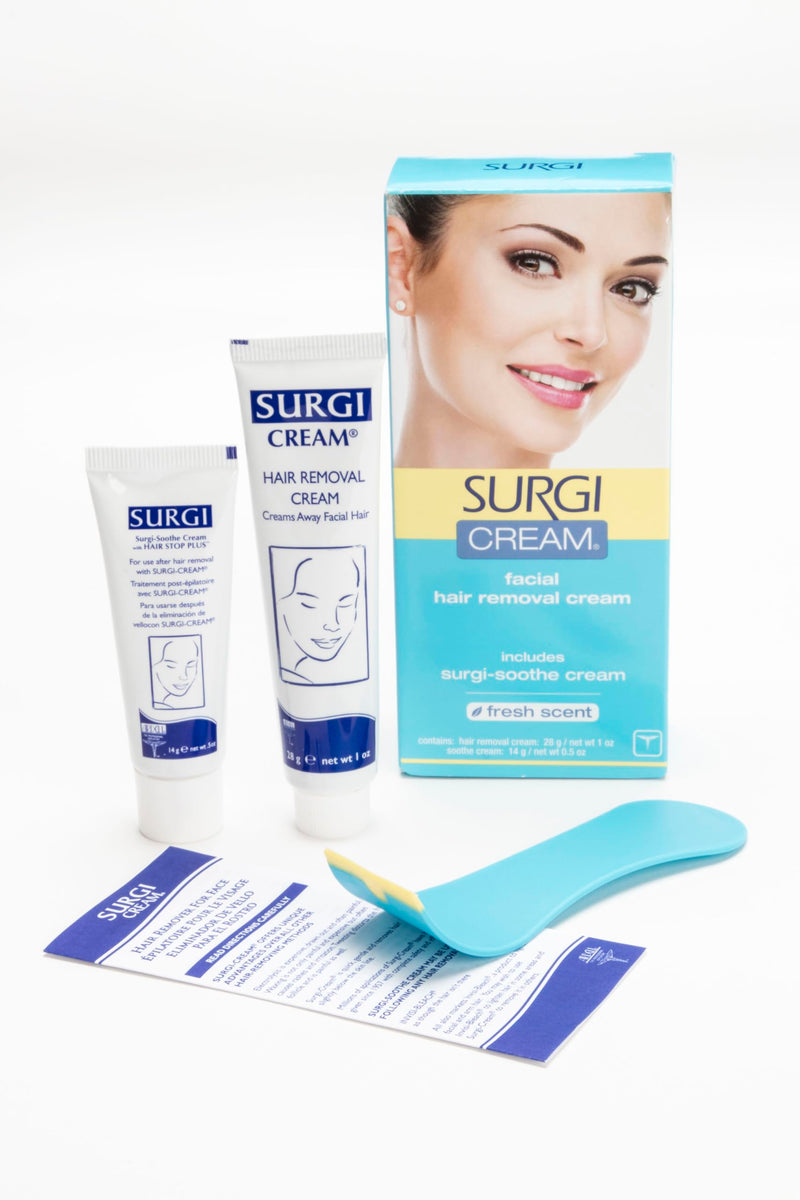 [Australia] - Surgiwax Facial Hair Removal Cream for Women - Hair Remover Cream, At-Home Depilatory for Sensitive Skin, Fresh Scent, 1 oz 