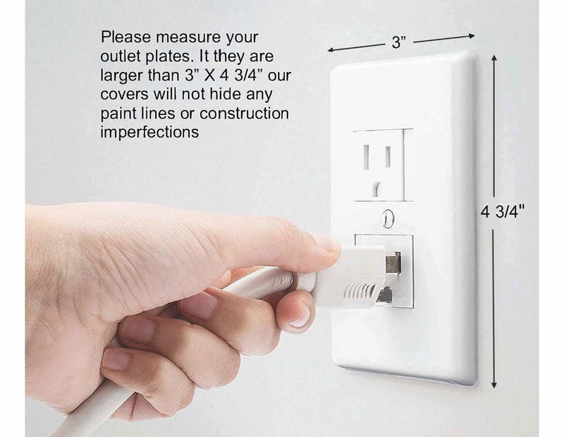 [Australia] - Safety Innovations Self-Closing Babyproof Outlet Covers - (for Center Screw Outlets Only) an Alternative to Wall Socket Plugs for Child Proofing, (12-Pack), (1-Screw), (White) White) 