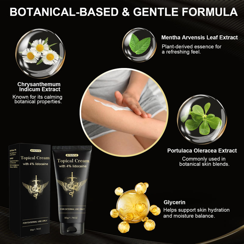 [Australia] - Numbing Cream – Maximum Strength Topical Skin Cream with Emu Oil and Arnica & Vitamin E– External Use Formula for Burns, Itches, Insect Bites,Tattoo and Irritated Skin – 1.76oz 