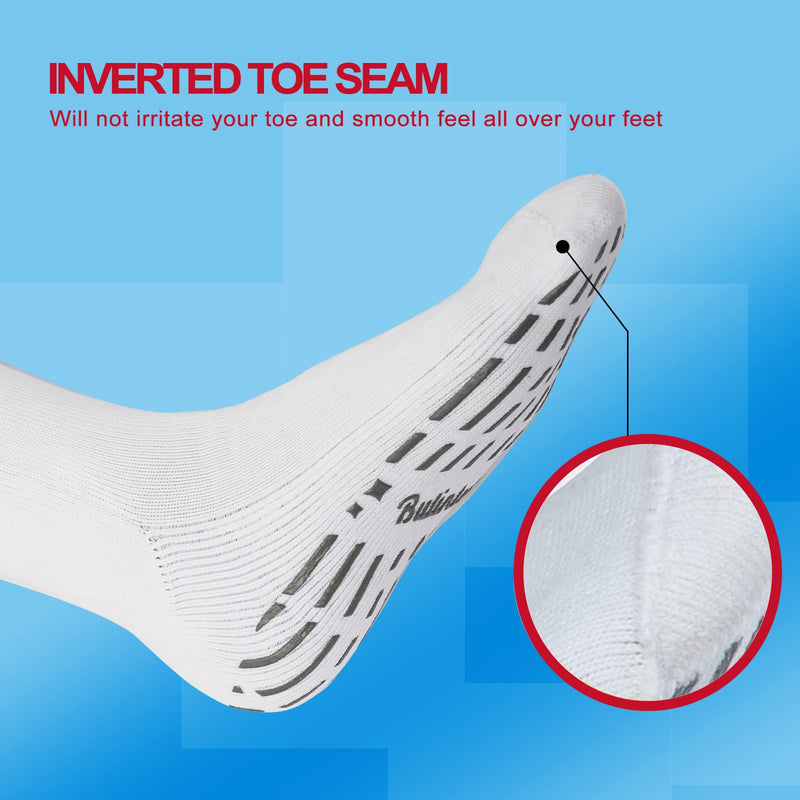 [Australia] - Extra Width Diabetic Socks Men Women-4 Pairs Wide Edema Sock for Swollen Feet,Non Slip Cast Bariatric Socks 13-15 Black 