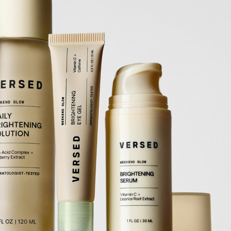 VERSED Weekend Glow Brightening Serum | Vitamin C & Licorice Root, 1 Oz | Lightweight, quick-absorbing antioxidant formula hydrates, boosts glow and improves the look of uneven tone