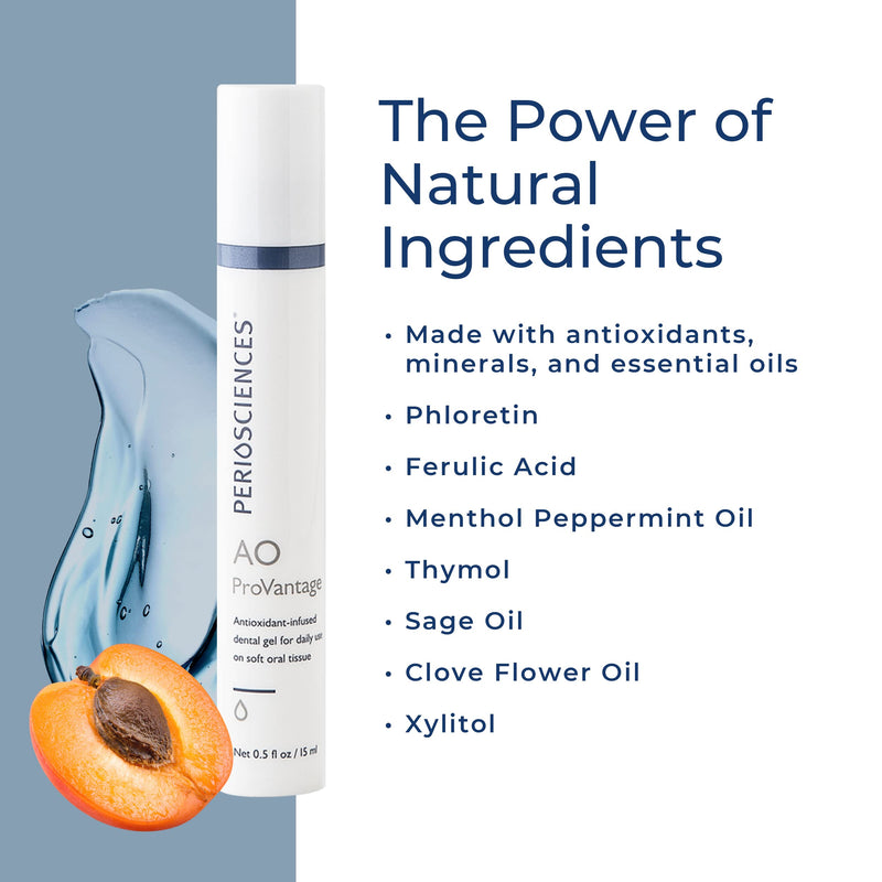 [Australia] - PerioSciences AO ProVantage Dental Gel with Antioxidants – Oral Gum Gel – Oral Care to Maintain Gum Health, 0.5 fl. Oz / 15ml 