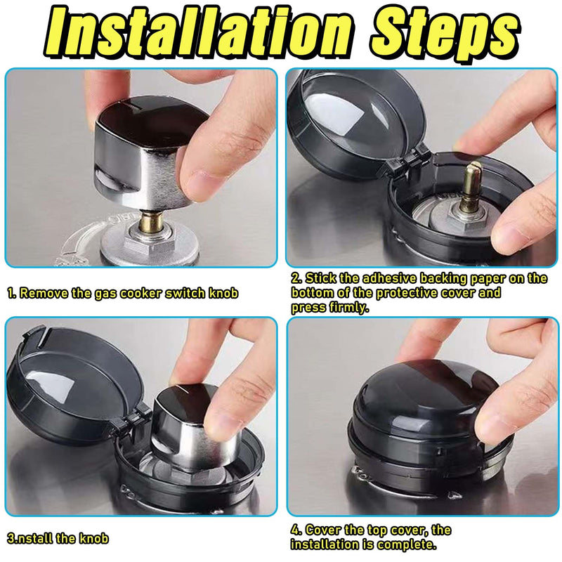 [Australia] - Stove knob Safety Covers for Child Upgraded Unlock Universal Size with Adult Two-Finger, Dual-Key Press Gas Stove Knob Locks Water Resistant Oil Resistant and High Temperature ResistantÔºà5 PackÔºâ 5 White 