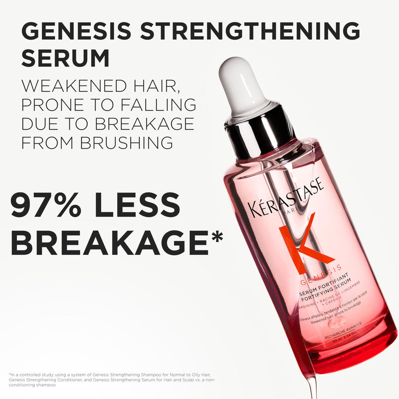 Kerastase Genesis Hair Serum | Daily Strengthening Treatment for Weak or Damaged Hair | Nourishes and Reinforces Hair | Anti-Breakage | Silicone-Free | For Weakened Hair | Serum Fortifiant 1 Fl Oz