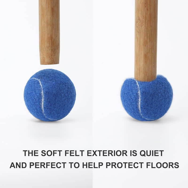 [Australia] - Walker Tennis Balls Precut Tennis Balls for Walkers 4PCS Walkers Legs Universal Precut Glide Balls, Heavy Duty Long Lasting Felt Pad Glide Coverings for Furniture Legs and Floor Protection Blue 