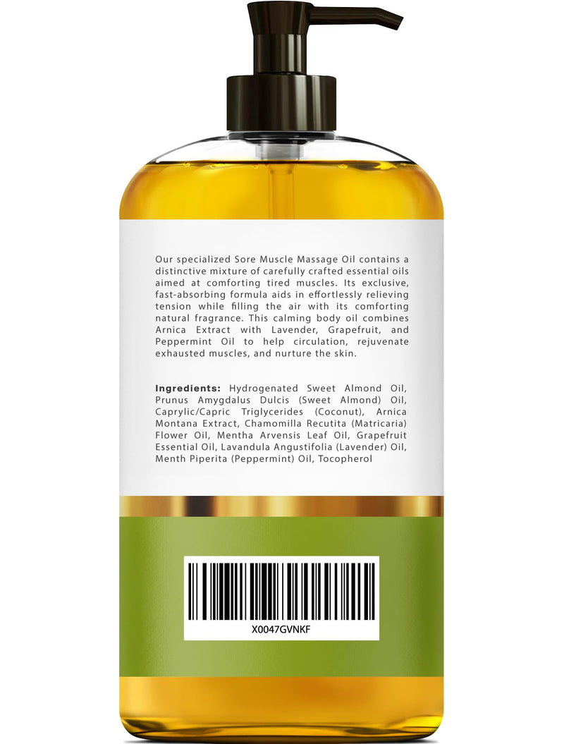 [Australia] - Arnica Sore Muscle Massage Oil ‚Äì 100% Pure & Natural - Massage Therapy for Muscles & Joints ‚Äì Body Oil Infused with Arnica Extract, Lavender Oil, Peppermint Oil & Chamomile Oil ‚Äì 8 FL OZ 8 Fl Oz (Pack of 1) Arnica - 8 Fl Oz (Pack of 1) 