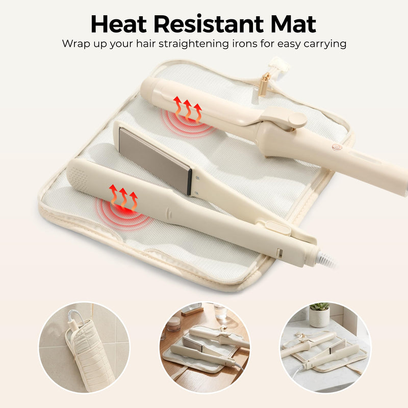 Elviros Hanging Toiletry Bag and Heat Resistant Travel