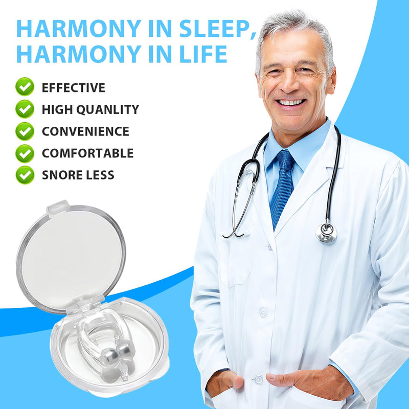 [Australia] - QUANROL Anti Snoring Devices, Silicone Nose Clip Stop Snoring, Snore Stopper Effective to Relieve Snoring, Snoring Solution Comfortable and Quieter Sleep, Clear 