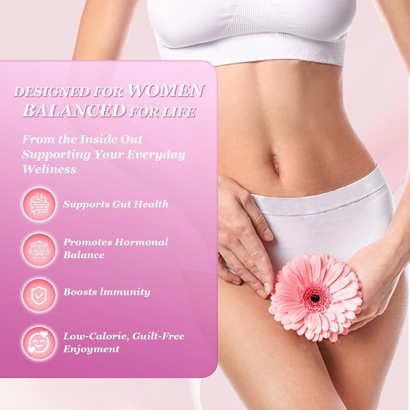 [Australia] - Her Juicy Feminine Probiotics Gummies for Women | Pineapple Flavor | Supports pH Balance, Gut Health & Immune System | with Slippery Elm, Prebiotics & Lactobacillus Blend | 60 Gummies (1pc) 1pc 