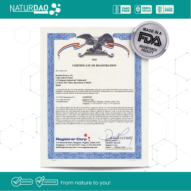 [Australia] - NATURDAO - 1,000,000 HDU - DAO Enzyme Supplement - Histamine Block - Diamine Oxidase - Food Intolerance - 60 Tablets 