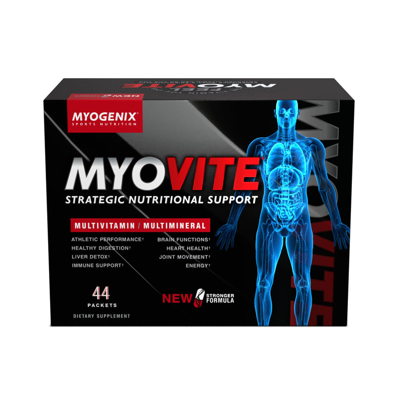 Myogenix Myovite Multivitamin – Daily Supplement – Designed for Athletes – Supports Joint, Heart, and Digestive Health – High Performance Vitamins for Men and Women – 44 Convenient Packets Myovite (NEW)