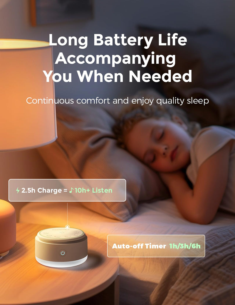 [Australia] - Momcozy Sound Machine for Baby-20 Soothing Sounds & Touch Light Portable White Noise for Kids & Adults for Sleeping Timer and Memory | Ideal Travel Companion & Nursery Must-Have & Outing Cold Light 