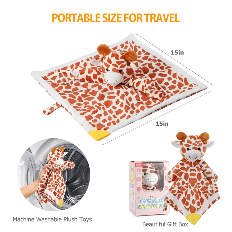 [Australia] - BEREST Baby Sound Sleep Soother Giraffe- White Noise and Lullaby Infant Sleeping Aid with Cry Sensor at Nap Time Routine,Awesome Baby Gift Portable Plush Toddler Snuggle Toy Coffe brown 